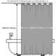 thumbnail image 2 of Cortina de ducha, cortina de baño, antimoho y lavable, 180 x 200 cm, 2 of 6