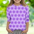 thumbnail image 1 of YUNAFFT T-shirts Décontractés Créatifs pour Enfants Manches 3/4 Col Rond Unisexes Confort Élégant, 1 of 5