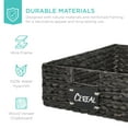 thumbnail image 5 of Best Choice Products Set of 4 16x12in Woven Water Hyacinth Pantry Baskets w/ Chalkboard Label, Chalk Marker - Black, 5 of 7