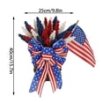 thumbnail image 3 of Fourth of July decorations, Patriotic Wreaths for Front Door, Outdoor American Flag, Artificial Stems, 17X11 in, Bow decorations, Outdoor decorations, decorations for Home, 1 Pc, 3 of 8