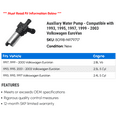 thumbnail image 2 of Auxiliary Water Pump - Compatible with 1993, 1995, 1997, 1999 - 2003 Volkswagen EuroVan 2000 2001 2002, 2 of 2