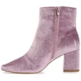 thumbnail image 3 of Journee Womens Hazara Square Toe Block Heel Ankle Booties, Widths Available, 3 of 10