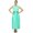 Green, variant on Bimba Women Long Sleeveless Maxi Dress Stripe Print Rayon Beach Holiday Dresses