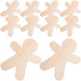thumbnail image 3 of Raindrops Set of 10 Khaki Wooden Gingerbread Figurines, Christmas Holiday Decor for Seasonal Celebrations and Festive Home Display, 3 of 8
