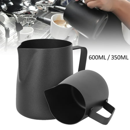 350ml/600ml Non Stick Froth Milk Latte Art Cup Stainless Steel Teflon Sparkling Milk Jug for Barista Set