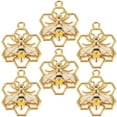 thumbnail image 1 of 6 uds. De dijes de abeja, dijes de Metal para hacer joyas, dijes para pendientes, collares y pulseras, 1 of 5