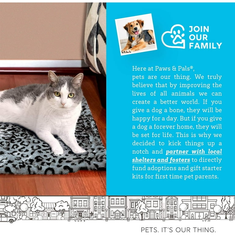 Paws & Pals Cat Litter Mat - Scatter Control, Non-Toxic Washable, Easy Clean