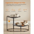 thumbnail image 3 of Feandrea - Cama para gatos, cama elevada de 2 niveles, hamaca transpirable para gatos para hogares multigatos, gatos de interior, con malla extraíble lavable, marco de acero, para verano, gris paloma, 3 of 5