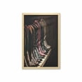 thumbnail image 1 of Western Wall Art with Frame, Photograph of Various Type of Rodeo Cowgirl Leather Boots Image Art Western Fashion, Printed Fabric Poster for Bathroom Living Room, 23" x 35", Brown, by Ambesonne, 1 of 2