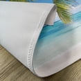 thumbnail image 5 of Ambesonne Beach Place Mats Set of 4, Tropical Seashore Palms, Standard Size, Fern Green Sky Blue, 5 of 6