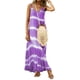thumbnail image 1 of Vestido largo con cuello en V Ropa de verano Vestido suelto sin mangas a rayas, Morado, XL Methold AP001806-14, 1 of 7