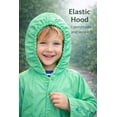 thumbnail image 4 of Puddle Play Kids Waterproof Rain Slicker Jacket with Hood – PVC Raincoat, Snap Closure, Lightweight – Green – Size 6–7 Years, 4 of 7