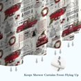 thumbnail image 6 of White Christmas Truck and Tree Pattern Shower Curtain 36"x72" ,Bathroom Decorative Shower Curtains Set with 12 Hooks,Modern Waterproof Washable Shower Curtain, 6 of 6