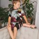 thumbnail image 4 of Fotbe Eagle With Hat And Roses Pijama Estampada de 2 Piezas para Niños – Ropa de Dormir de Manga Corta Cómoda para Niños y Niñas, Camiseta y Shorts de Algodón-X-Large, 4 of 6