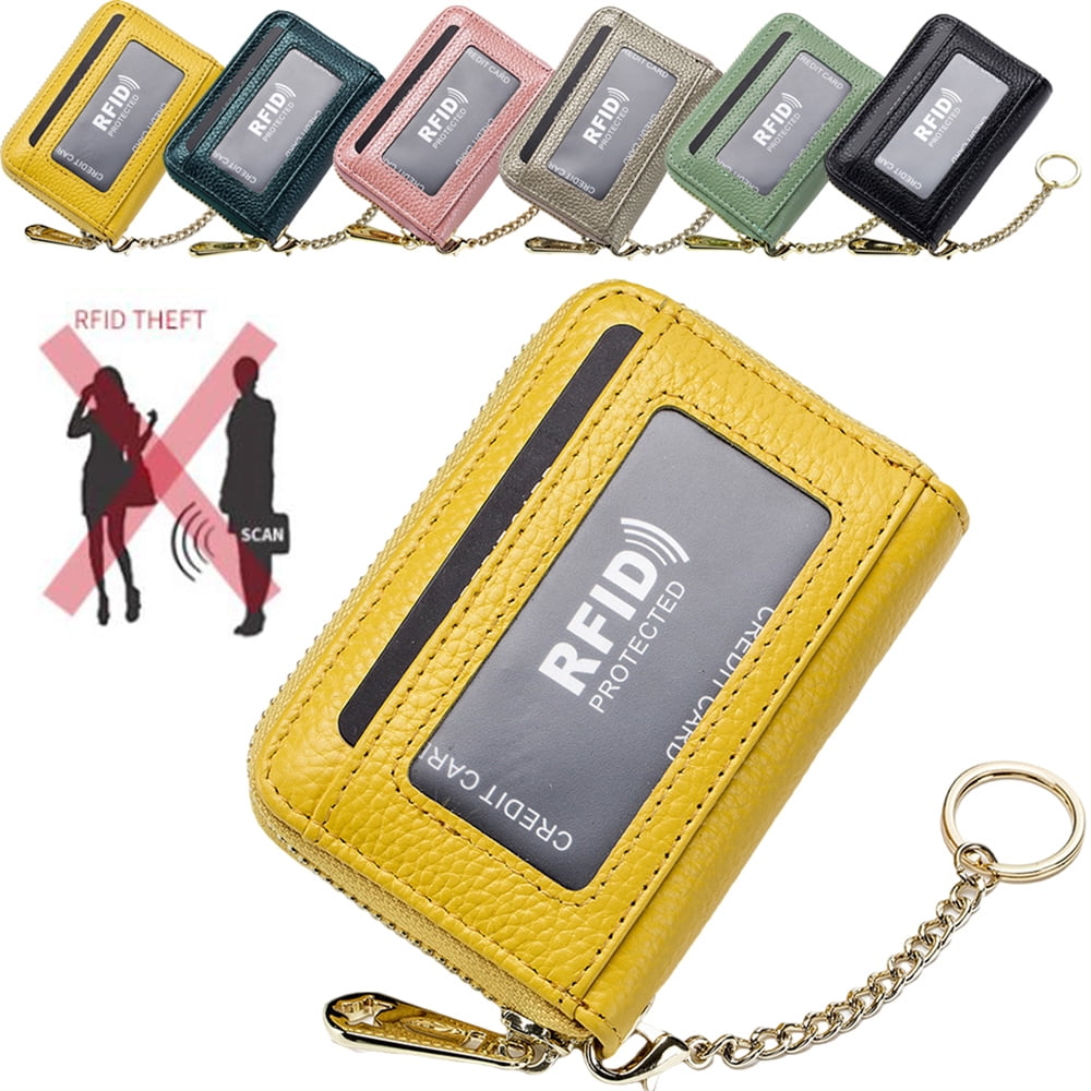Leather Rfid Women's Card Wallet Small Wallet Purse for Female Short