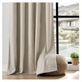 thumbnail image 6 of Faux Linen Pinch Pleated Curtains 90 Inch Length, Light Filtering Curtains 90 Inches Long for Bedroom Living Room, Semi Sheer Privacy Curtains 90 Inch Length Rod Pockets(52x90 inch, Linen), 6 of 7