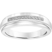 Diamond Accent Sterling Silver Wedding Band