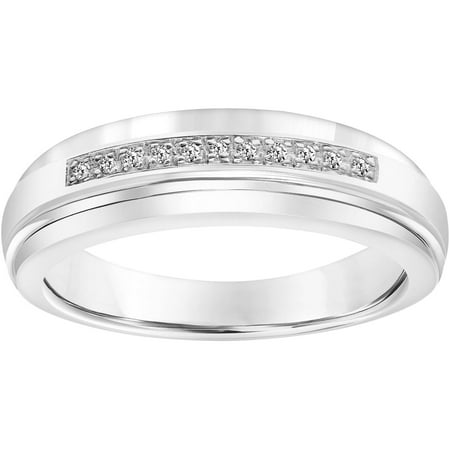 Diamond Accent Sterling Silver Wedding Band