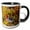 Black/White, variant on 3drose, Brazil, Pantanal. Red-crested Cardinal, 11oz Two-tone Red Mug