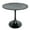 Black, variant on LeisureMod Bristol Mid-Century Modern 36" Round Table with Wood Top and Iron Pedestal Black Base with Gloss Finish for Kitchen and Dining Room, Dark Walnut