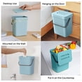 thumbnail image 2 of Jinsinto Small Kitchen Compost Bin - 5L Kitchen Counter Top Trash Can with Lid for Kitchen Waste Composter - Indoor Kitchen Trash Can (Blue), 2 of 5