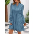 thumbnail image 4 of Vestido PRETTYGARDEN para mujer, primavera 2025, manga larga, cuello en V, 4 of 9
