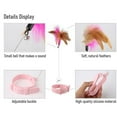 thumbnail image 2 of Amusing cat toy, retractable cat wand toy, cat feather toy with silicone collar, interactive cat toy for indoor exercise/Blue+Pink/2PCS, 2 of 6