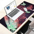 thumbnail image 4 of Feather Mouse Pad for Desk, 31.5 x 11.8 Large Mouse Mat Gaming for Computer Laptop, Cute Elk Butterfly Mice Pad Nature Rubber Base Non Slip Mousepad Waterproof for Home Table, Grey Red, 4 of 6