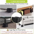 thumbnail image 3 of Elevadores de cama Yookwutar, 10 cm, soporte pesado, 2700 kg, negro, paquete de 4, 3 of 6