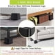 thumbnail image 3 of Elevadores de cama Yookwutar, 10 cm, soporte pesado, 2700 kg, negro, paquete de 4, 3 of 6
