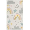 thumbnail image 3 of Unique Loom Whimsy Kids Collection Area Rug - Rainbow, Stars, And Clouds (2' 2" x 3' 11" Runner Ivory/Light Blue) Perfect For Kids Bed Room/Nursery Room/Living Room/Class Room/Play Room, 3 of 6