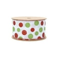 thumbnail image 5 of LaRibbons 2 1/2" Wired Ribbon, Red/Green Polka Dots w Glitter, 10 Yard Roll, 5 of 5