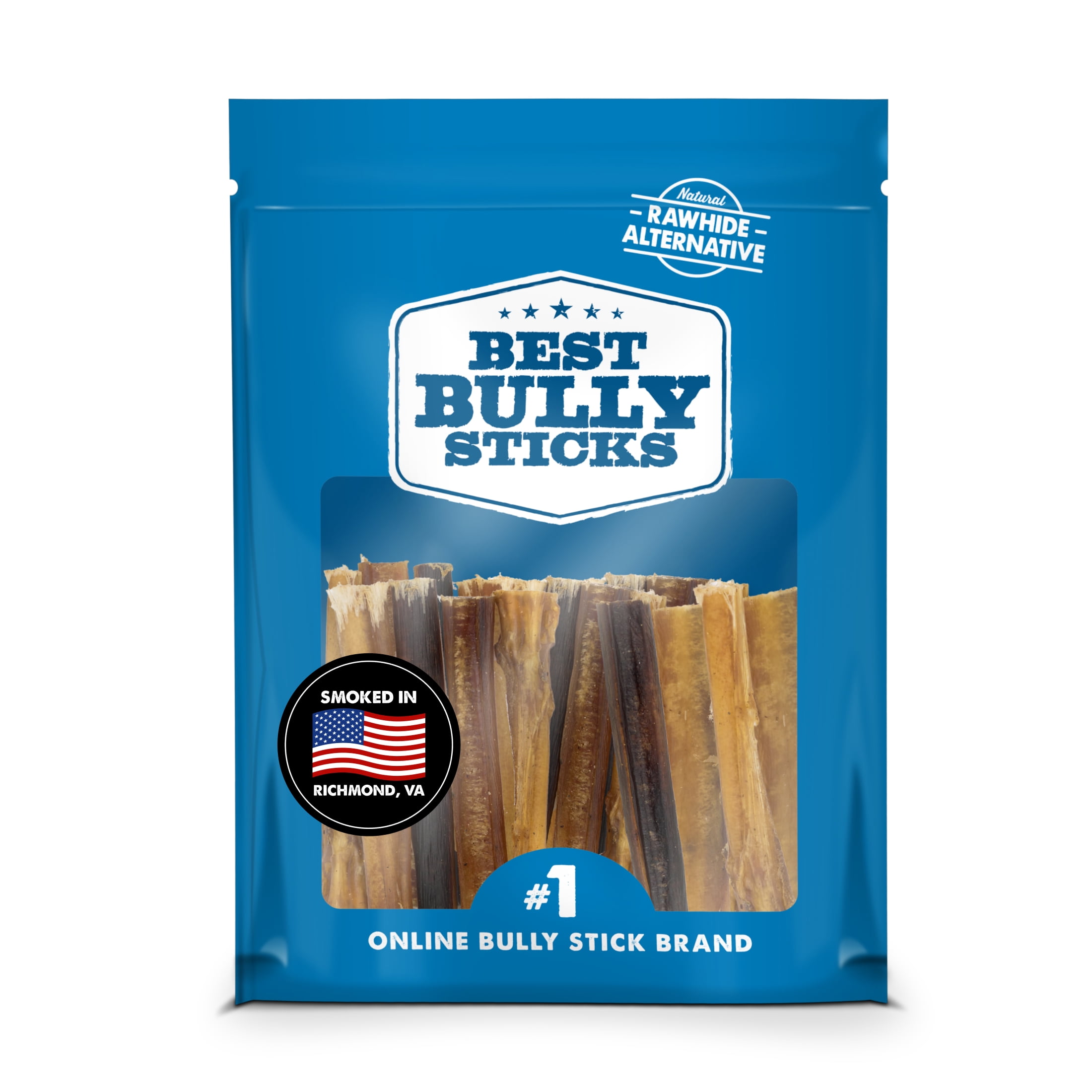 Best Bully Sticks Hickory Smoked 4 Inch Bully Sticks - 8 oz - 100% Natural, Smoky, Grain and Odor-Free, No Additives