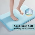 thumbnail image 3 of Bathroom Rugs, Ultra Absorbent & Non-Slip Memory Foam Bath Rugs, Machine Washable Bathroom mats, Soft Velvet Bath Mats，Easier to Dry for Bathroom Floor Rugs (17"×24", Spa Blue), 3 of 6