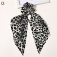 thumbnail image 1 of Fashion Leopard Print Scrunchies Bow Chiffon Elastic Hair Bands Long Ribbon Ponytail Scarf Hair Tie Women Girls Hair Accessories, 1 of 4