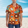 thumbnail image 2 of Fuzoiu Monster Truck Print Hawaiian Shirt for Men, Summer Beach Casual Short Sleeve Button Down Shirts, Men’s Beach Summer Shirts with Pocket,XX-Large, 2 of 7