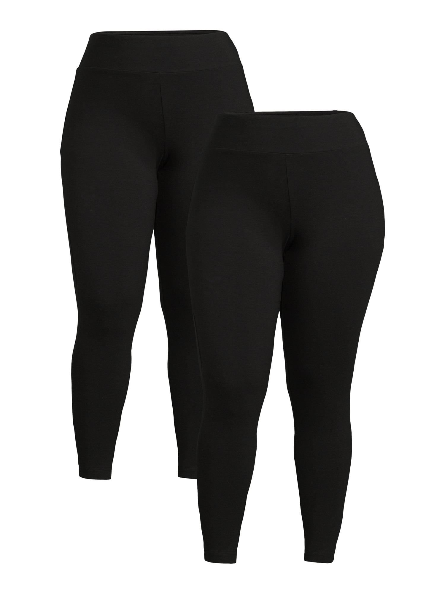 Terra & Sky Women's Plus Size Leggings, 2-Pack, Sizes 0X-5X