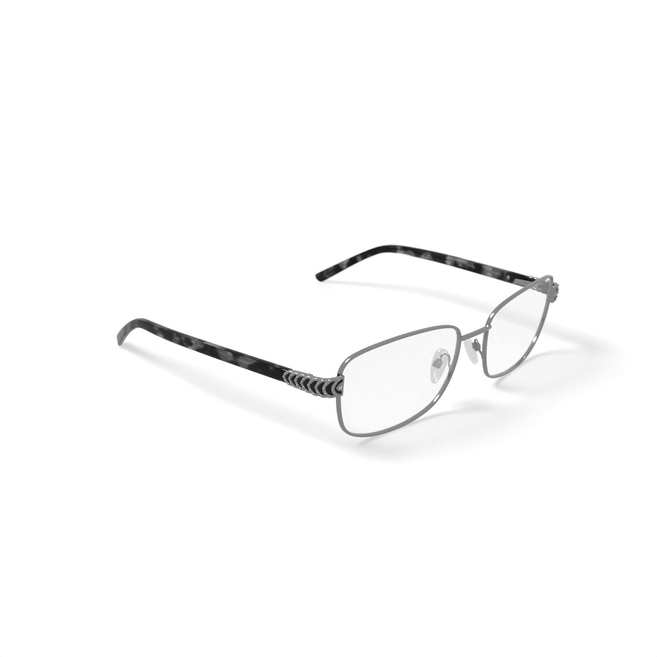 Walmart Women's 0413-07 Square Prescription Eyeglasses with Case, Silver