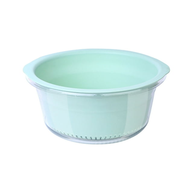 Vrorvz Dual Layer Kitchen Drainage Basket for Efficient Vegetable and Fruit Washing and Storage with Inner Basket Drainage System Suit for Refrigerator Use and Multi Purpose Storage Solutions