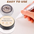 thumbnail image 3 of Furniture Touch Up Markers- 12 Colors, 19 Pcs Wood Scratch Repair Kit with Polish Wax and Wood Putty, Repair Wood Marker Pens for Cracks, Scratches, Holes, Stains, Doors, Floors, Tables, Cabinets, 3 of 10