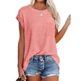 thumbnail image 3 of Cap Sleeve Oversized T Shirts Loose Fit Blouses Women's Summer Casual Tops, 3 of 7