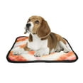 thumbnail image 2 of PKQWTM Tie-Dye Pattern Of Red And Orange Color On White Silk Pet Dog Cat Bed Pee Pads Mat Cushion Potty Dogs Blankets Crate Bed Kennel 14x18 inch, 2 of 3