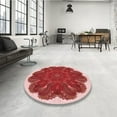 thumbnail image 4 of Ahgly Company Tapis d'Intérieur Lavable en Machine Carré Transitionnel Rose Pastel, 8 Pieds Carré, 4 of 7
