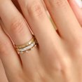 thumbnail image 4 of vylahjewellery Baguette Cut Moissanite Diamond Engagement Ring Classic Anniversary Wedding Rings and Band, Timeless Plated Yellow Gold Birthstone Stackable Jewelry Gift for Her, 4 of 5