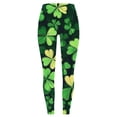 thumbnail image 5 of Tmtolofot 2026 St. Patrick's Day Leggings for Women Seamless Shamrock Tummy Control Yoga Pants Stretchy Butt Lift Legging Irish Green Pant Soft Workout Yoga Pants for Gym | Green | 2XL, 5 of 6