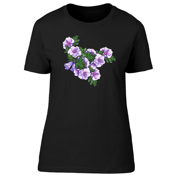 Cute Hibiscus Lilac Flowers Tee Women's -Image by Shutterstock