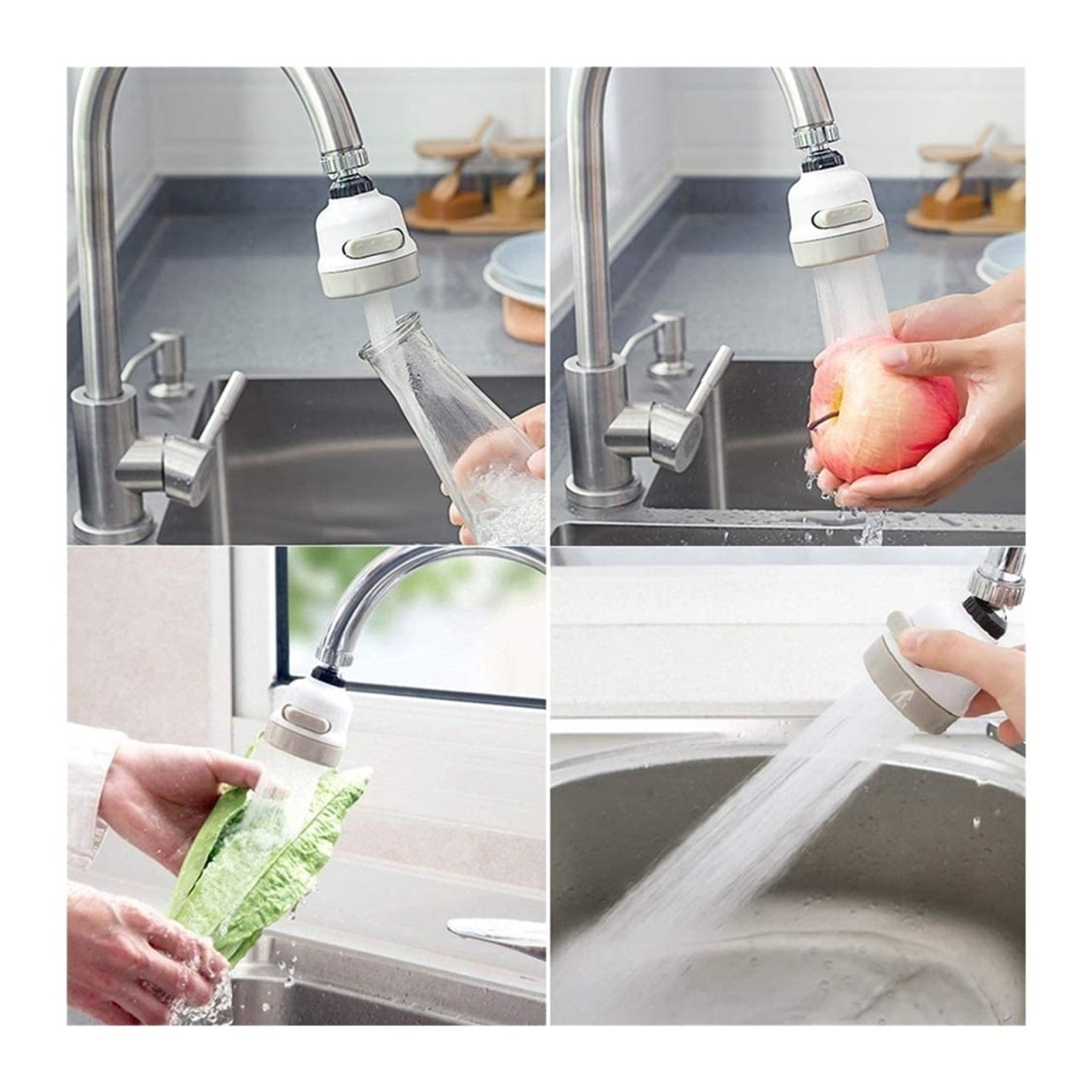 Kitchen Faucet Aerator Adjustable Three Mode Sprayer Filter Diffuser Water Saving Nozzle Bath Faucet Connector Easy To Clean ,Easy to Use