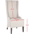 thumbnail image 5 of SAFAVIEH Becall Transitional Linen Solid Dining Parsons Chair, Taupe, 5 of 14