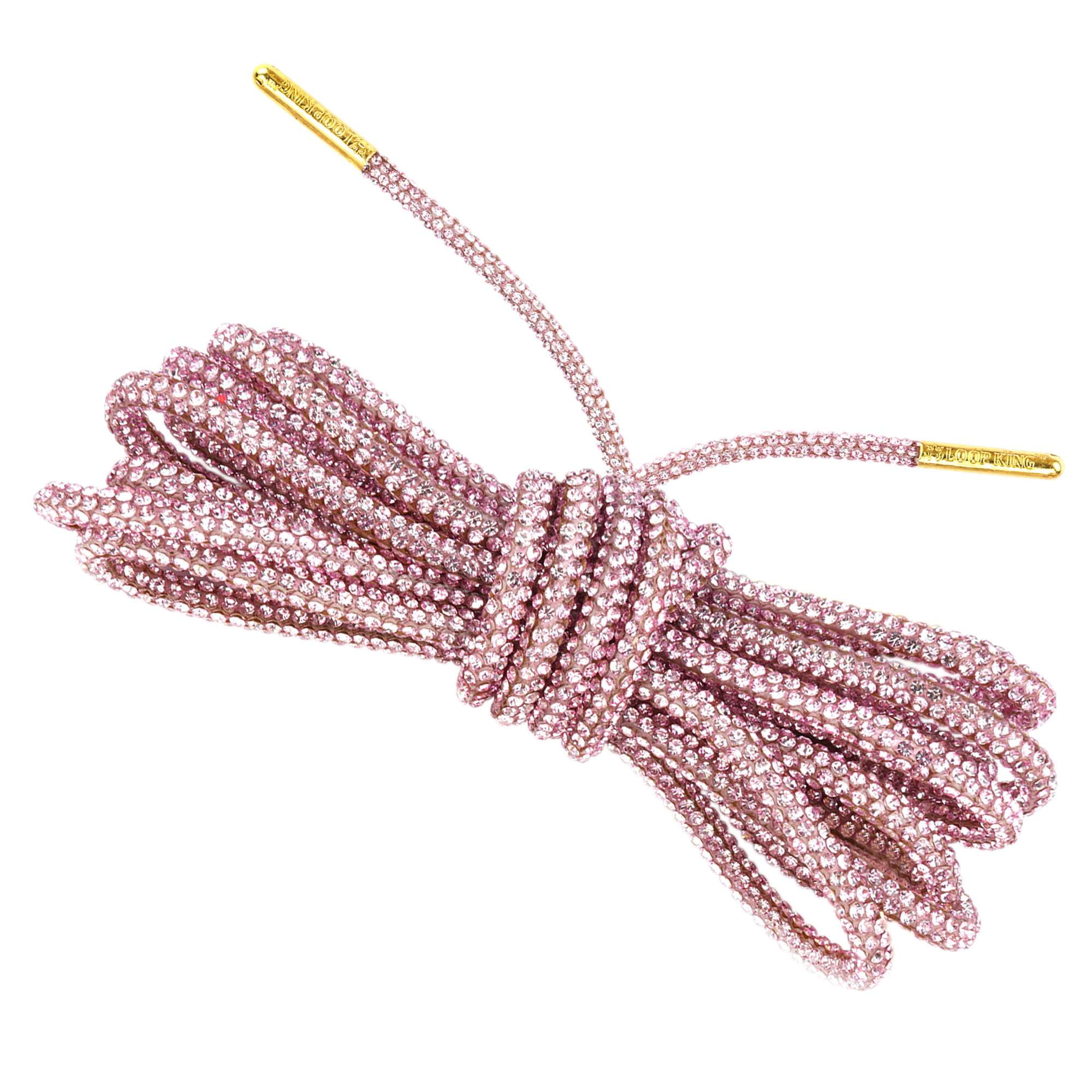 Loop King Laces Rope Rhinestone Shoelaces with Metal Aglet Tips for Men
