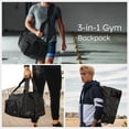 thumbnail image 2 of Mochila deportiva Kookoomia impermeable para hombre, color negro, 2 of 6